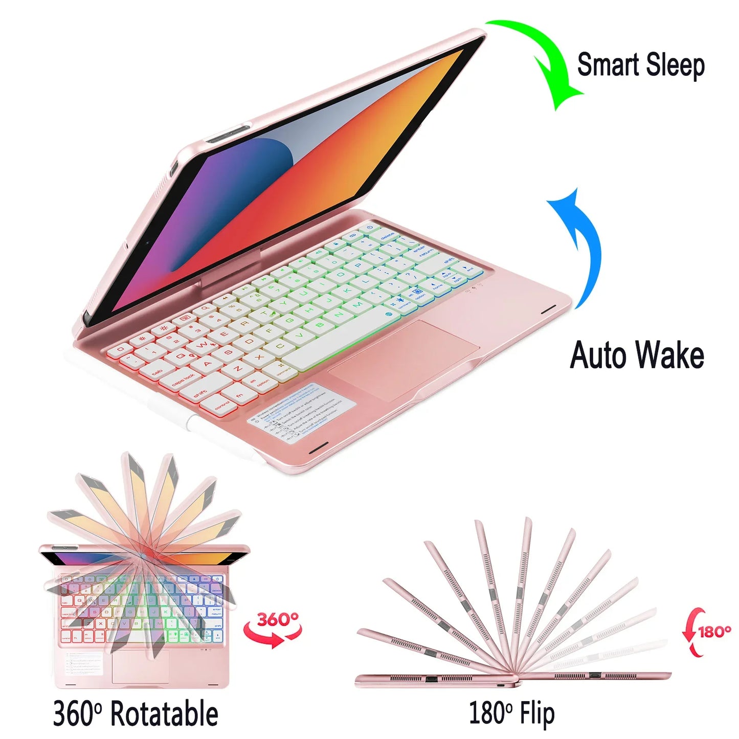 iPad Rotating Rainbow Keyboard